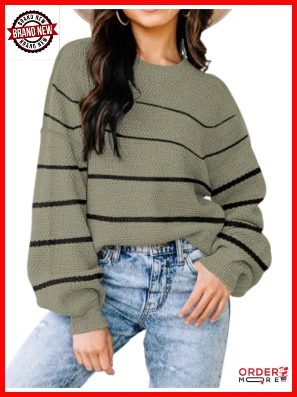 Women's Oversized Batwing Sleeve Tunic Sweater Viscose Blend Pullover Knit Top